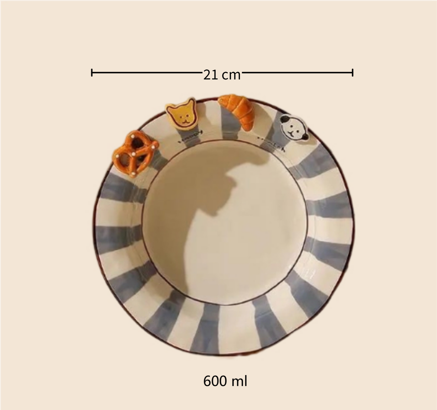 Cute Button Dog Embroidery Straw Hat Plate