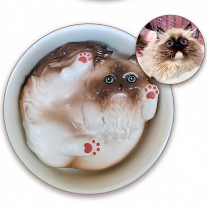 Kiln-firing process — custom pet portrait ceramic cup, high-temperature fired, MeowCeramics