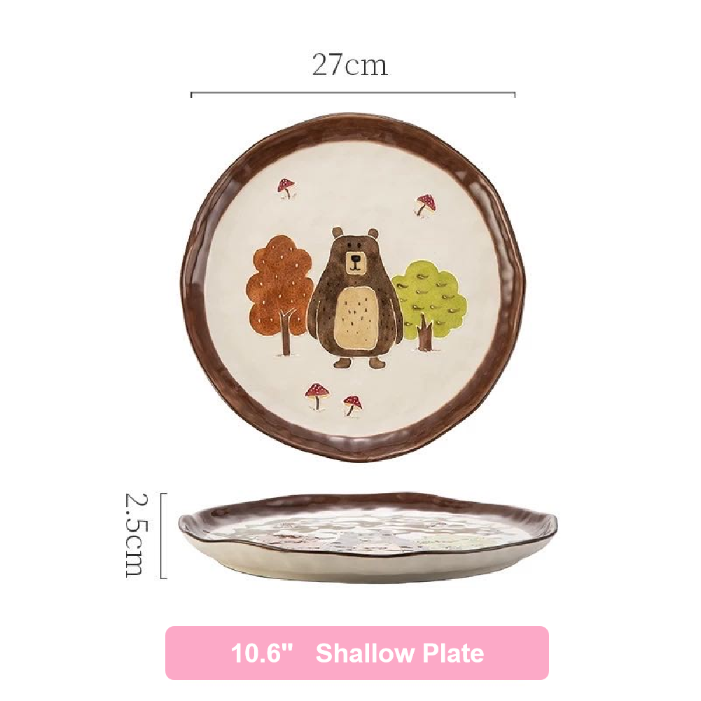 Adorable Forest Bear Family Tableware Set - Set of 14