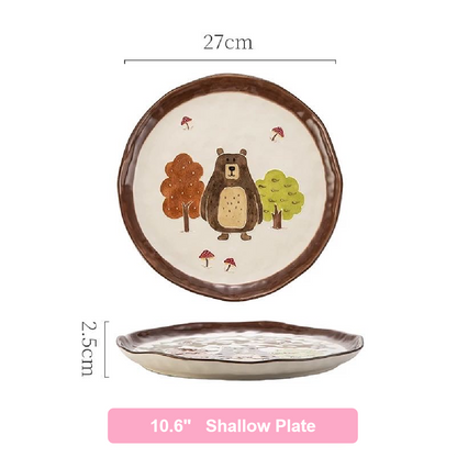 Adorable Forest Bear Family Tableware Set - Set of 14