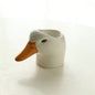 Hand-Painted Swan & Duck Ceramic Egg Holder