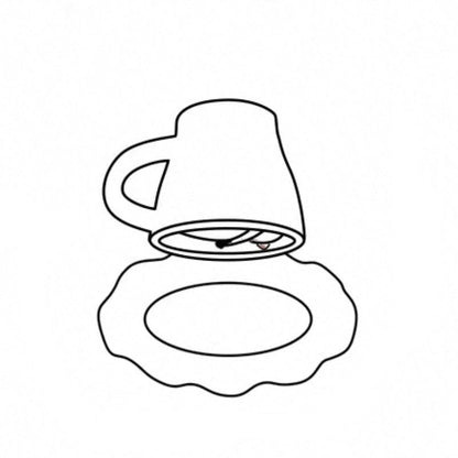 Handmade Cute Cat Coffee Cup & Saucer Set - 210ml