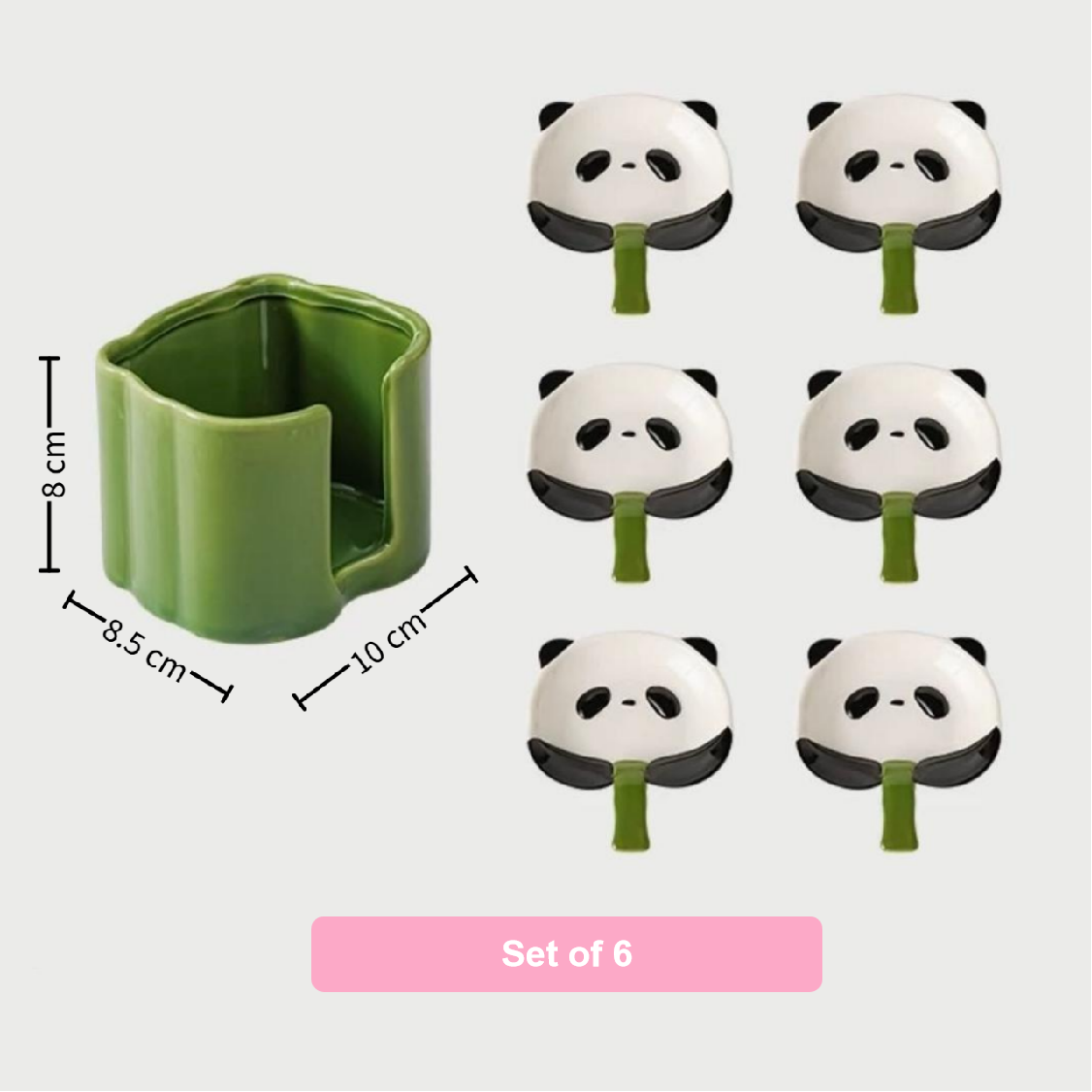 Panda-Shaped Ceramic Dipping Dish Set