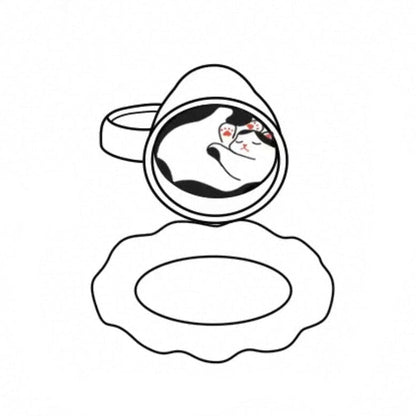Handmade Cute Cat Coffee Cup & Saucer Set - 210ml