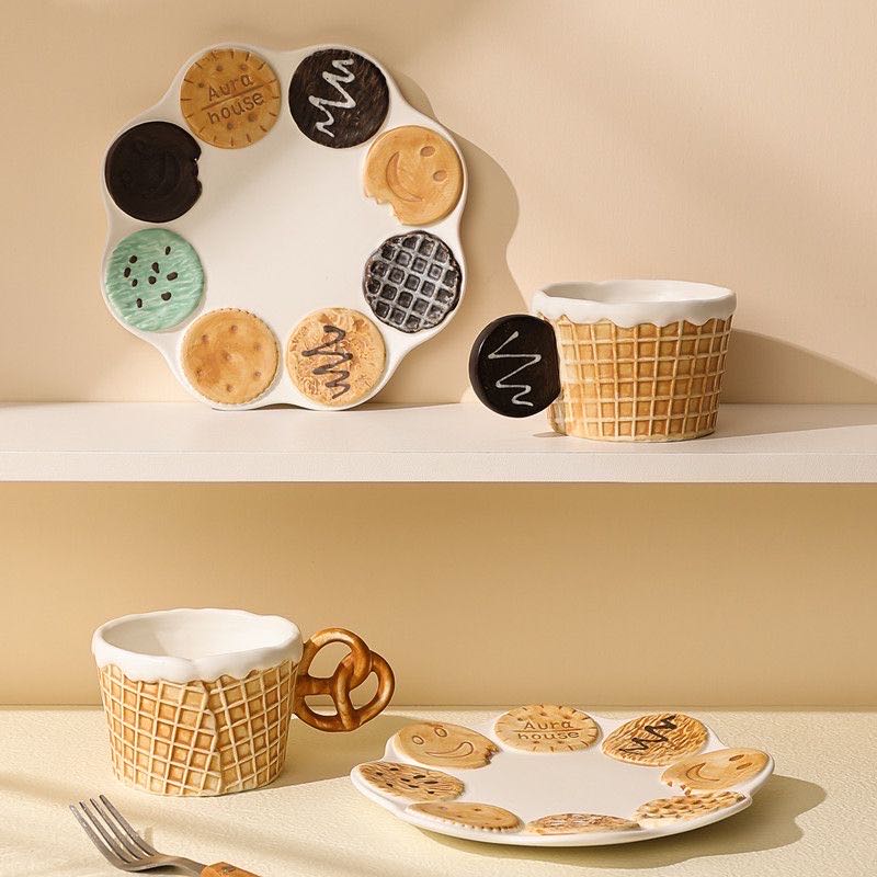 Baking Theme Ceramic Cup & Saucer Set