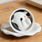 Handmade Cute Cat Coffee Cup & Saucer Set - 210ml