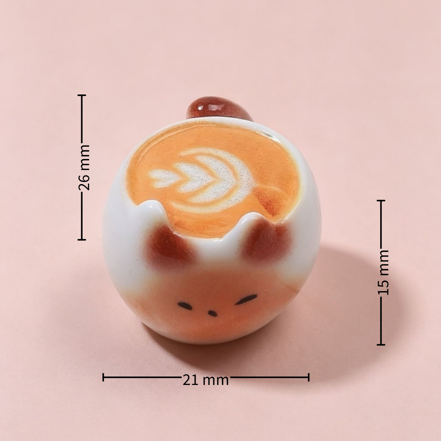 Mini Siamese Cat Latte Art Resin Cup Figurines — Set of 5 | Coffee & Matcha | Desk Ornament