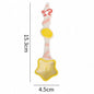 Star ceramic spoon — hand-painted fruit candy design, underglaze painted, food-safe, MeowCeramics