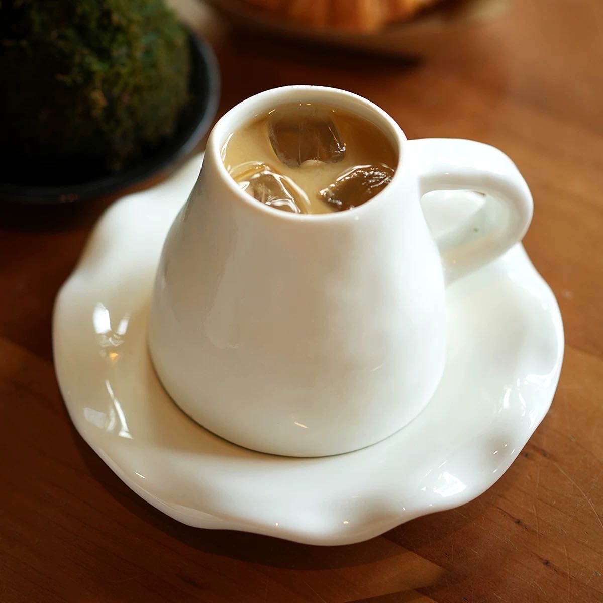 Handmade Cute Cat Coffee Cup & Saucer Set - 210ml