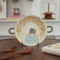 【Handmade to Order】Cute Round Double-Handle Deep Plate