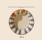 Cute Button Dog Embroidery Straw Hat Plate