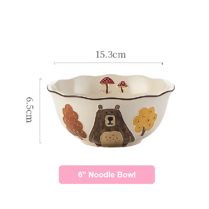 Adorable Forest Bear Family Tableware Set - Set of 14
