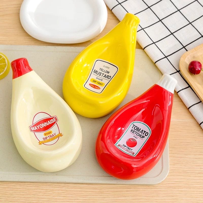 Squashed Sauce Bottle Shape Sauce Dish