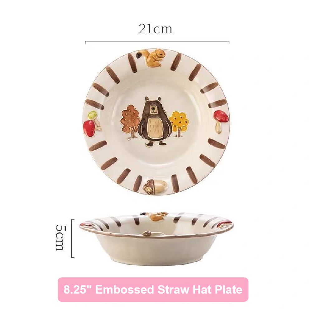 Adorable Forest Bear Family Tableware Set - Set of 14