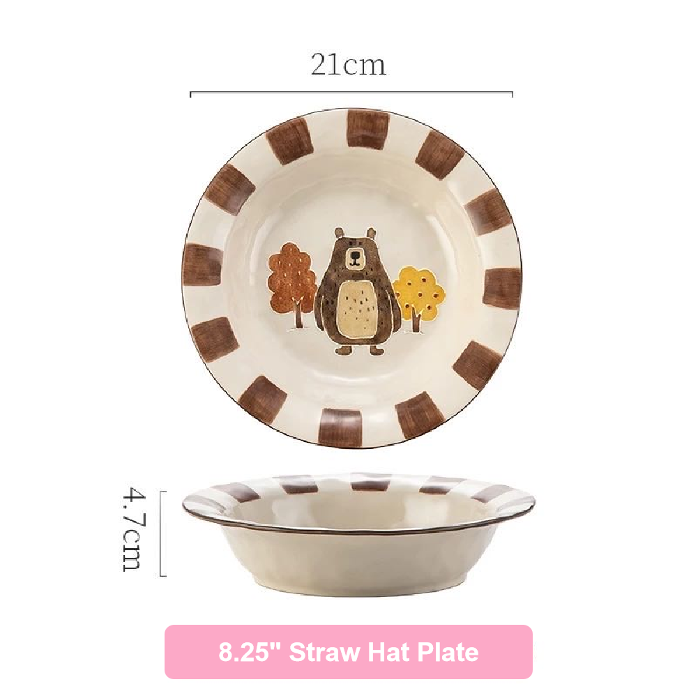 Adorable Forest Bear Family Tableware Set - Set of 14