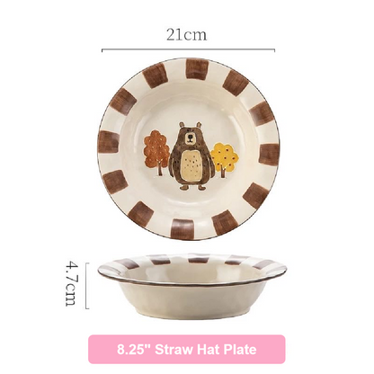 Adorable Forest Bear Family Tableware Set - Set of 14