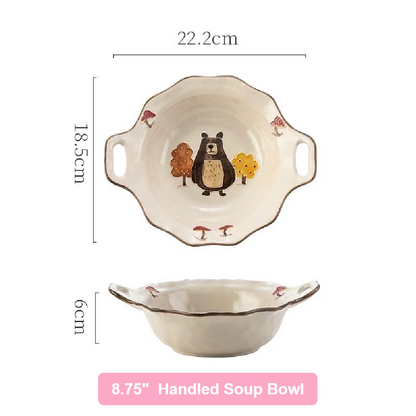 Adorable Forest Bear Family Tableware Set - Set of 14