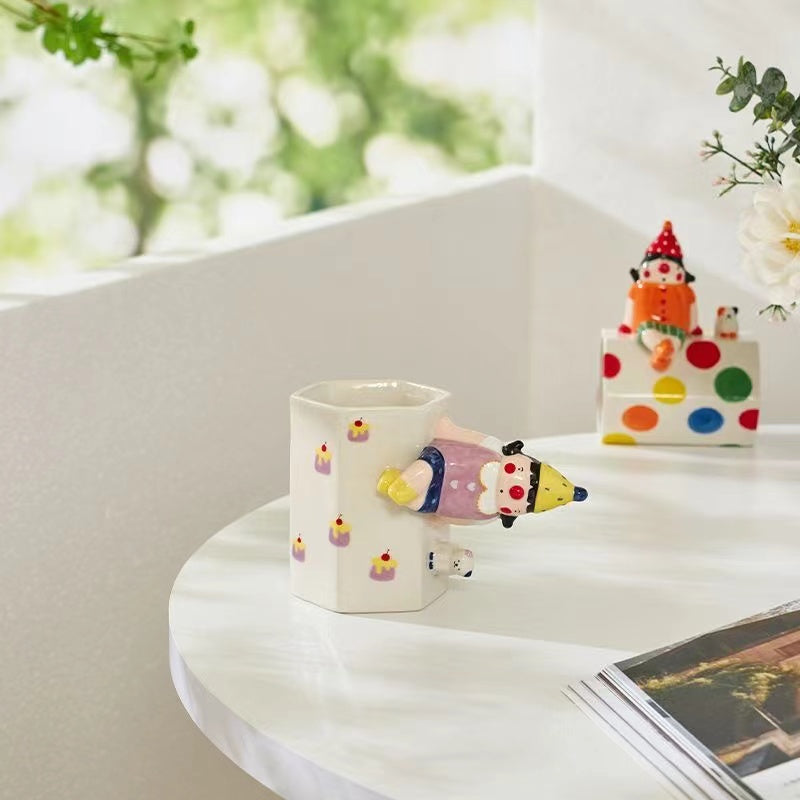 Happy Circus Clown Ceramic Mug