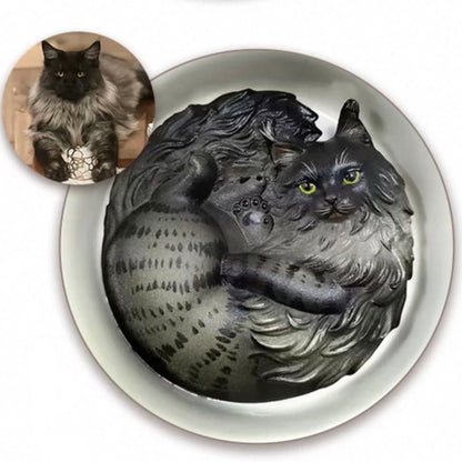 Custom cat cup — hand-painting process, artisan underglaze technique, MeowCeramics