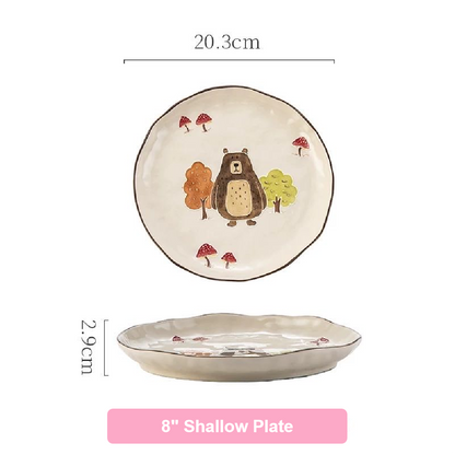 Adorable Forest Bear Family Tableware Set - Set of 14