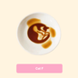 3D cat relief ceramic sauce dish — Cat F design, magic sauce reveal effect, MeowCeramics