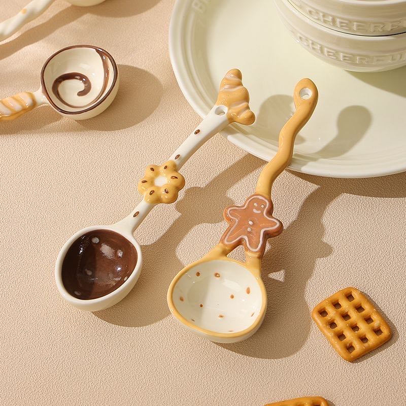 Bread-shaped ceramic spoon gift idea — unique handcrafted tableware, MeowCeramics