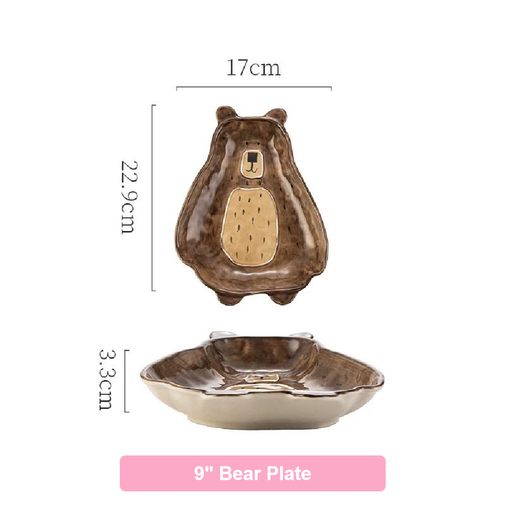 Adorable Forest Bear Family Tableware Set - Set of 14