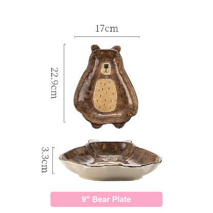 Adorable Forest Bear Family Tableware Set - Set of 14