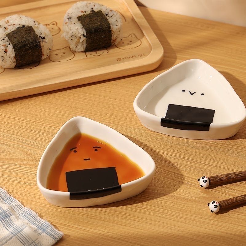 Handmade Onigiri & Dumpling Ceramic Dish