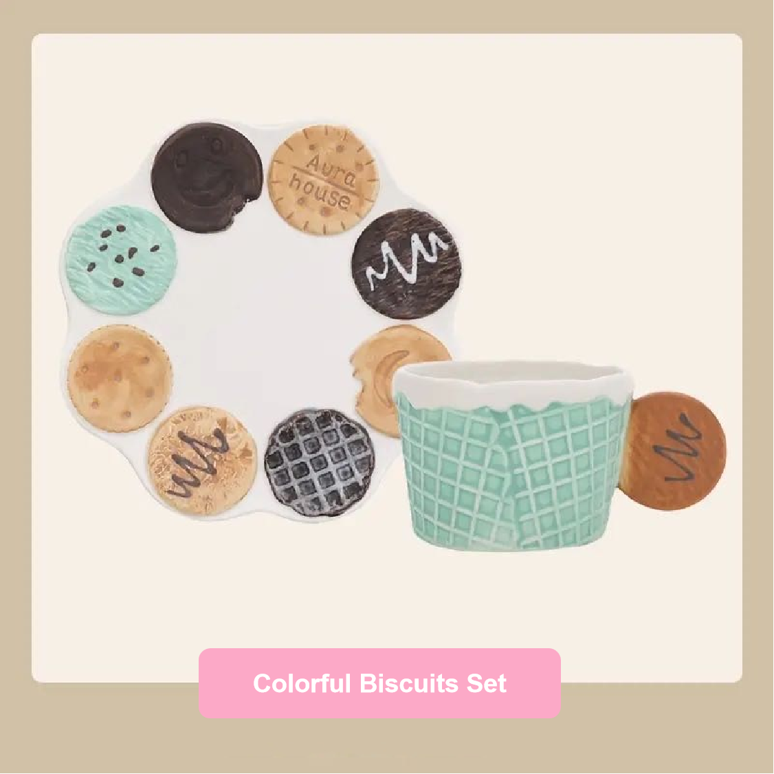 Baking Theme Ceramic Cup & Saucer Set