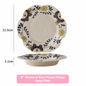 Hand-painted Cute Bear Underglaze Ceramic Tableware Set - Set of 10