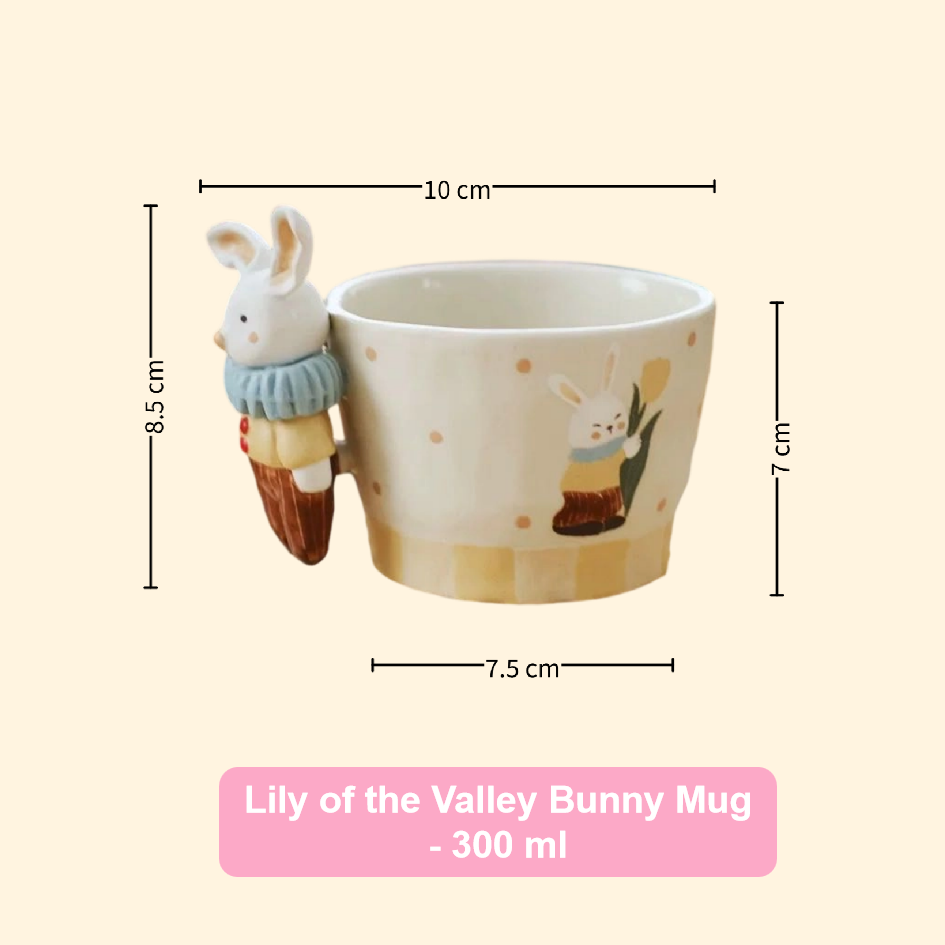 【Handmade to Order】Adorable Hand-Sculpted Bunny Series Ceramic Coffee Mug
