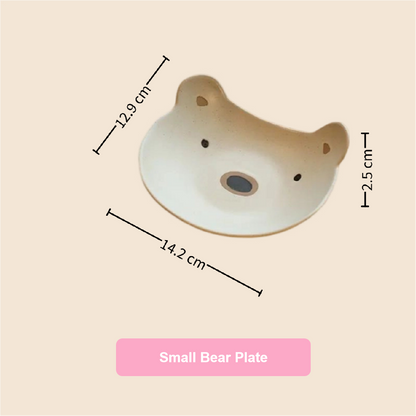 Adorable Terracotta Bear & Cub Salad Plate