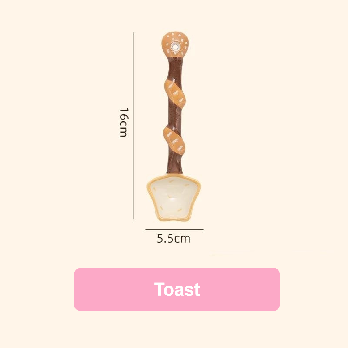 Bread-Shaped Ceramic Long Handle Soup Spoon — Cute Handcrafted Tableware | 6 Styles