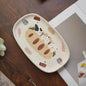 【Handmade to Order】Cute Cat Rabbit Bear Square Dessert Plate