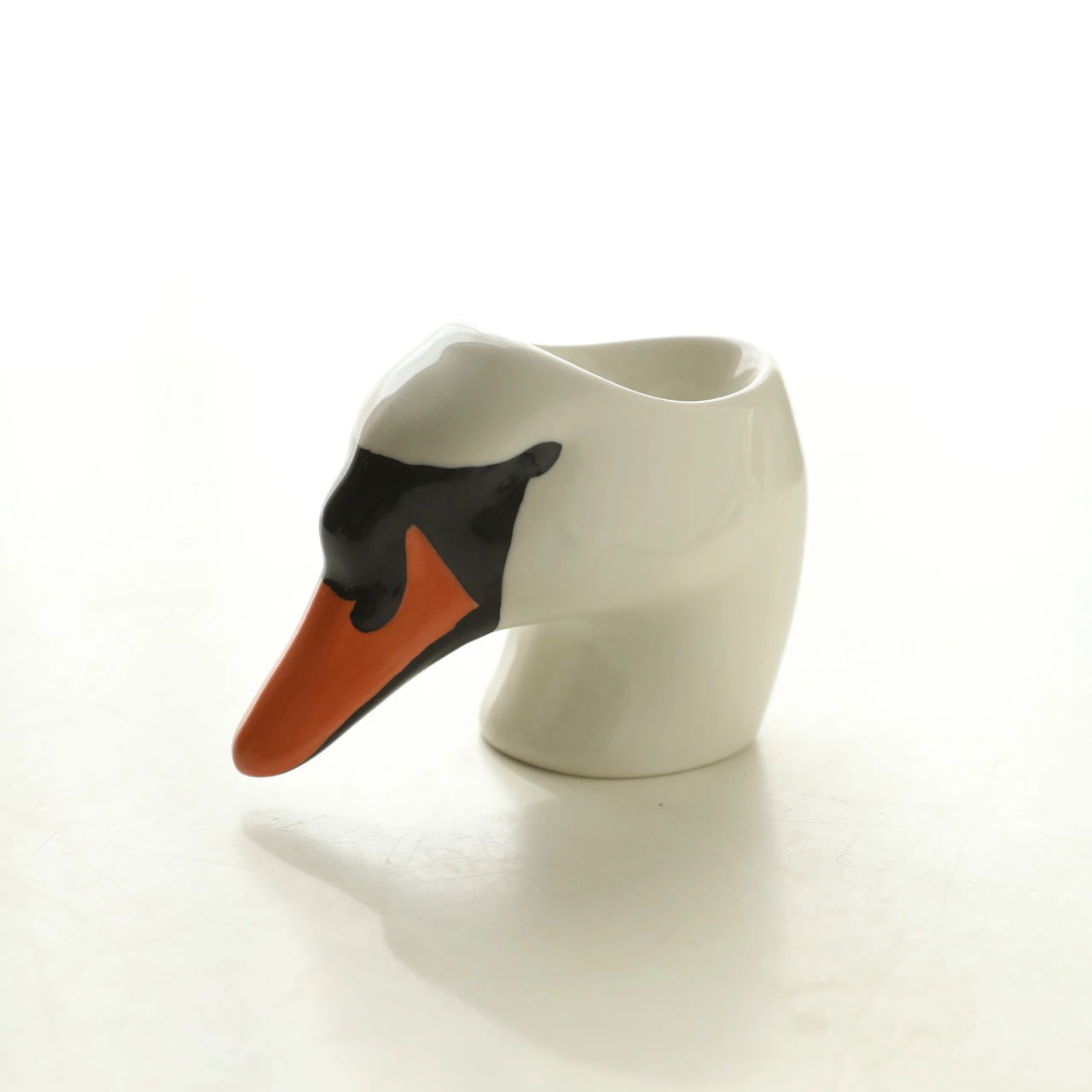 Hand-Painted Swan & Duck Ceramic Egg Holder