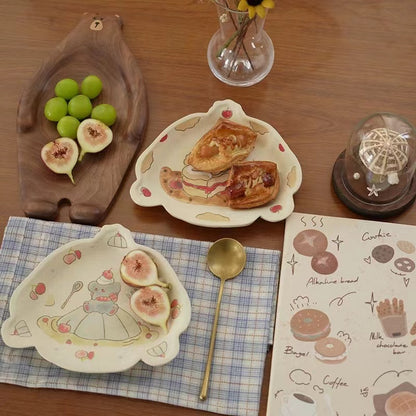 【Handmade to Order】Cute Pumpkin Fox Irregular-Shaped Plate