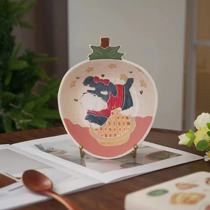 【Handmade to Order】Cute Strawberry Cat & Dog Dessert Fruit Plate