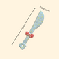 Polka dot ceramic jam knife — handmade, food-safe, with size reference, MeowCeramics