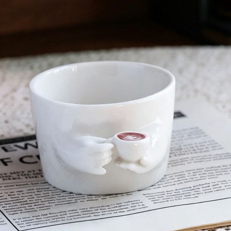 A Coffee Cup That Grows Hands & Makes Latte Art