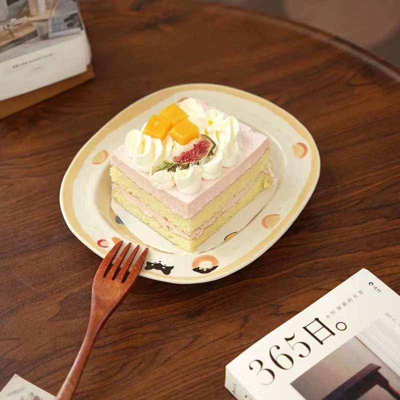 【Handmade to Order】Cute Hand-Painted Puppy Ceramic Plate