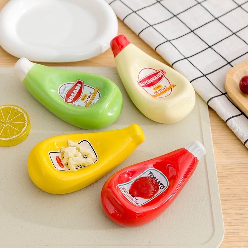 Squashed Sauce Bottle Shape Sauce Dish