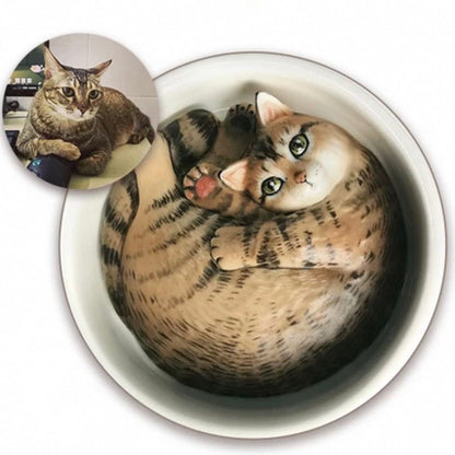 Finished custom cat coffee cup — before shipping photo approval, MeowCeramics