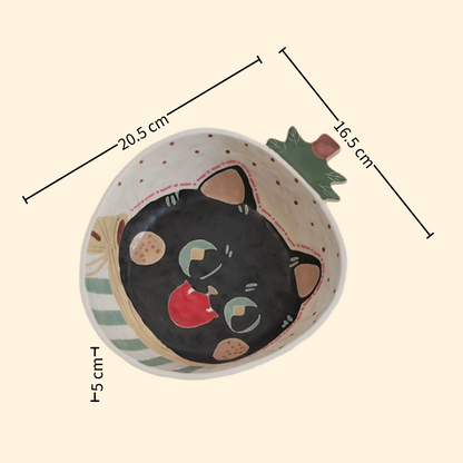 【Handmade to Order】Cute Strawberry Cat & Dog Dessert Fruit Plate