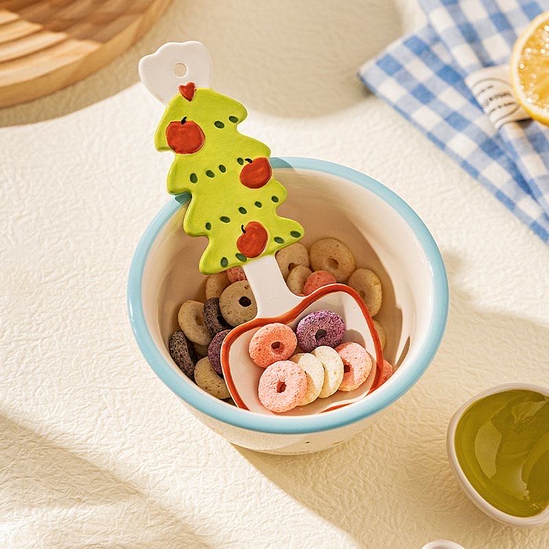 3D ceramic spoon gift idea — cheerful dopamine color tableware, MeowCeramic