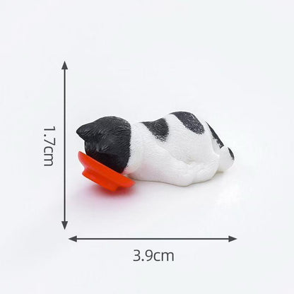 Handmade Mini Resin Cat Figurines — Set of 4 Mischievous Cats | Desk & Car Ornament