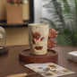【Handmade to Order】Cute Vintage Hand-Pinched Textured Mug with Irregular Bear Handle
