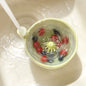 Ceramic swirl berry washing bowl — 360° water vortex swirling berries clean, no electricity needed, MeowCeramics