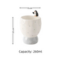 Handled penguin mug white 260ml — 3D hand-sculpted penguin figure, glacial blue & white, MeowCeramics