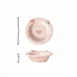 Sweet Heart 8" Chef Bear ceramic plate — underglaze illustration, size reference, MeowCeramics